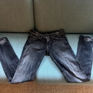 Armani Exchange dark denim bootleg pants, size 2